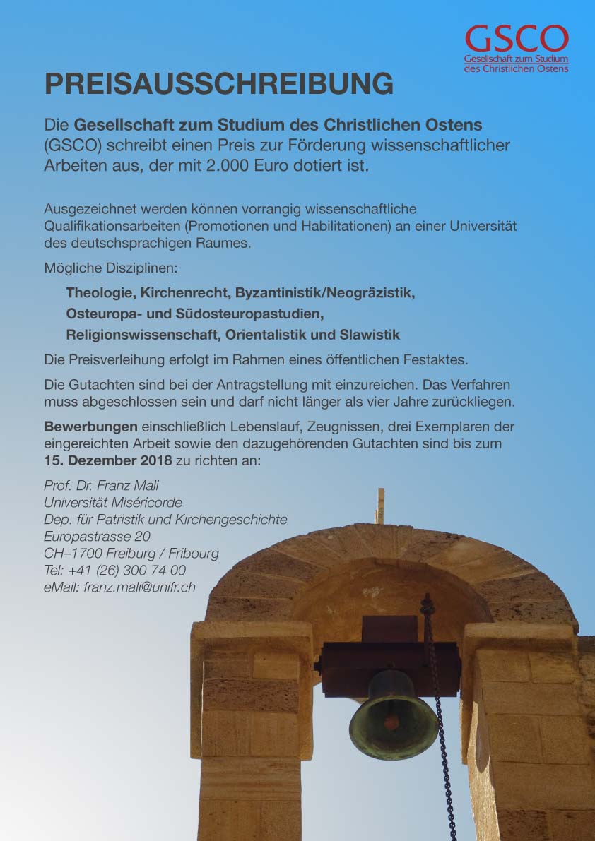 Preisausschreibung GSCO