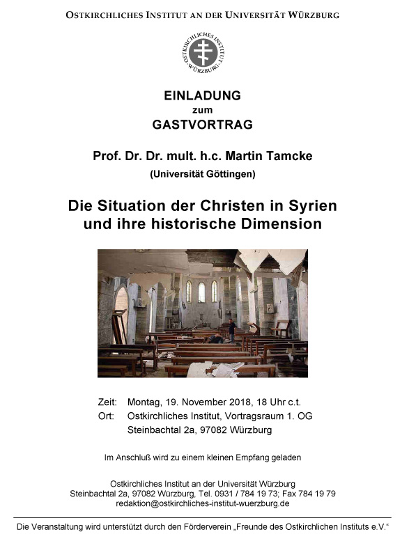 gastvortrag christen in syrien uni würzburg