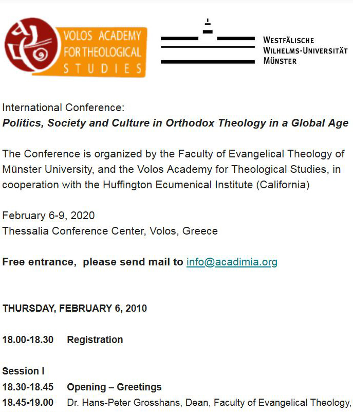 konferenz politics society and culture in orthodox theology