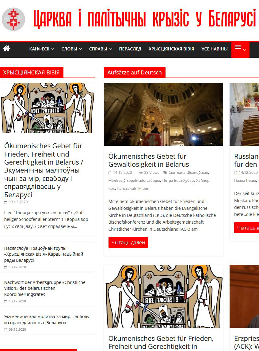 website belarus proteste und kirchen