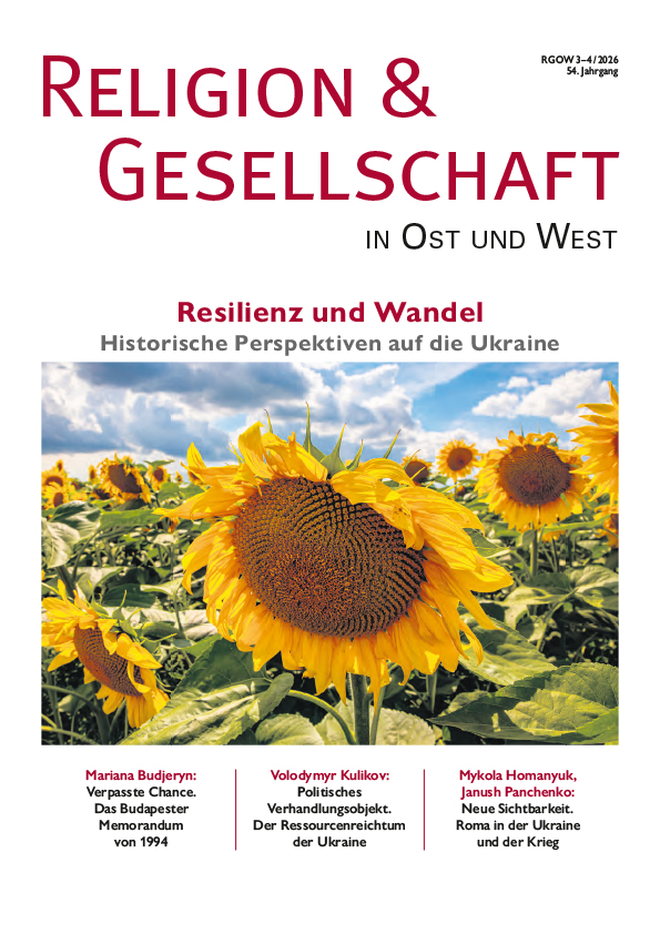 Coverbild: RGOW 3-4/2026: Resilienz und Wandel. Historische Perspektiven auf die Ukraine